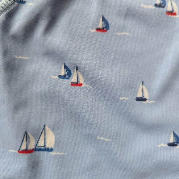 Janie and Jack Baby Recycled Sailboat Rash Guard Swimsuit 0-3m - Picture 8 of 8